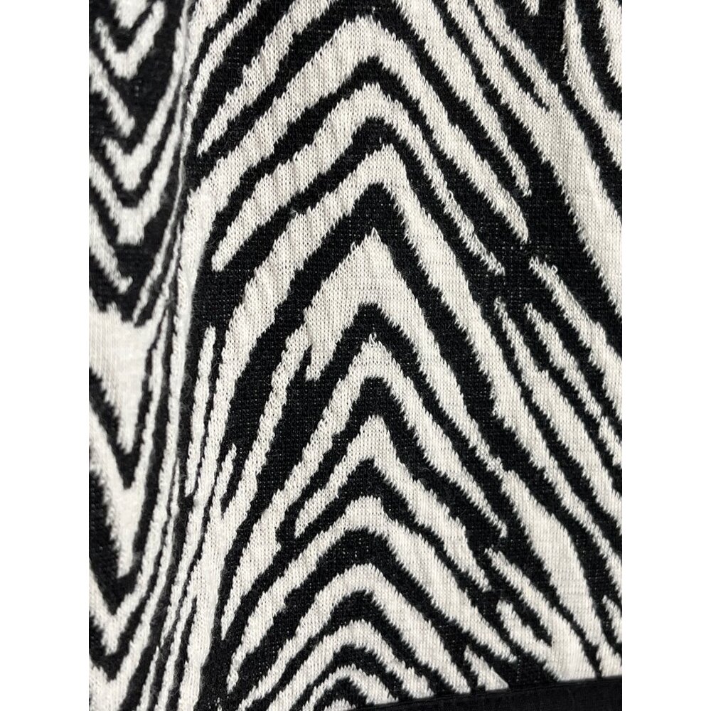 Ann Taylor Zebra Print Sheath Dress Petite 2P Black White Sleeveless Work - Picture 9 of 12